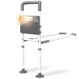 Bed Assist Elderly Grab Bar Handle with Storage Pocket Safety Bed Missing Light